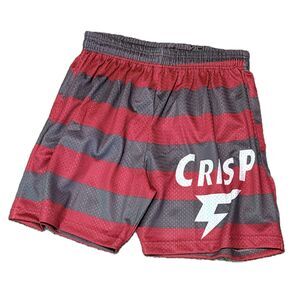 Crisp Mesh Shorts Burgundy Grey Striped Lightning Bolt Streetwear Gym NWT XL